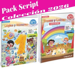 Pack Lógica Y Números Nº1 + Trazos Y Letras Nº1 - "Script"