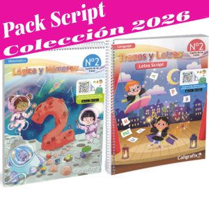 Pack Lógica Y Números Nº2 + Trazos Y Letras Nº2 "Script"